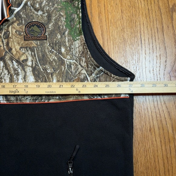 Realtree Ocean & Coast Camo Vest Men's 3X Weather Edge Fleece Hunting NWT - Picture 5 of 7
